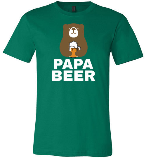 Cute Papa Beer Bear Canvas