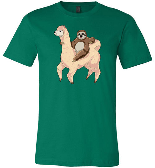 Sloth Riding A Llama Canvas