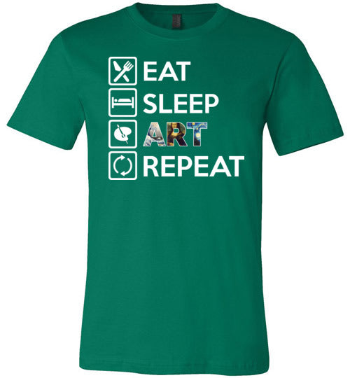Eat Sleep Art Repeat Canvas
