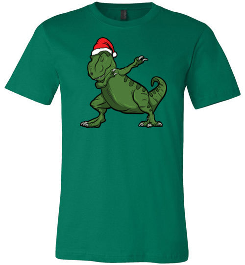 Christmas Dabbing T-Rex Canvas