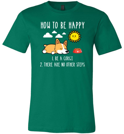 How To Be Happy Corgi Canvas