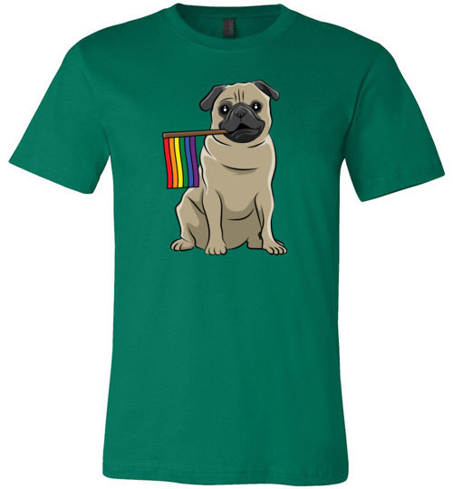 Pug LGBT Flag Canvas