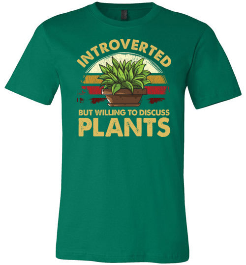 Introverted But Willing To Discuss Plants Colored Canvas