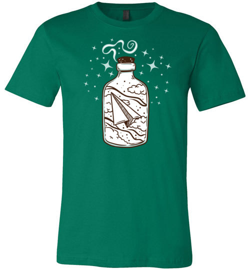 Paper Airplane Bottle Canvas