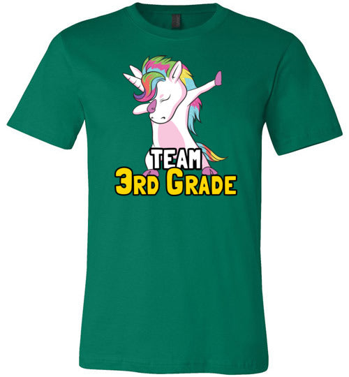 Team Third Grade Unicorn Canvas