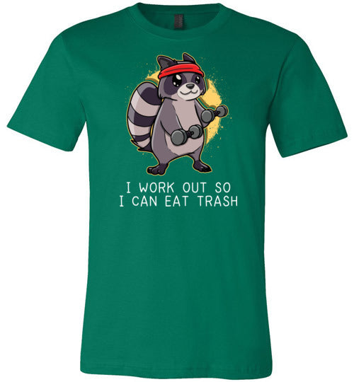 Work Out Raccoon Eat Trash Canvas