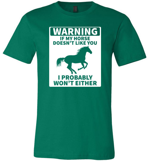 Horse Warning Canvas