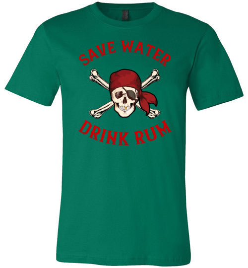 Pirate Save Water Drink Rum Canvas