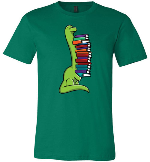 Dinosaur Long Neck Reading Canvas