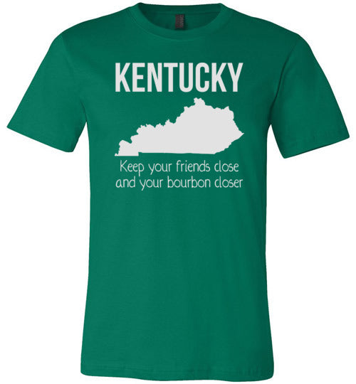 Kentucky Friends Close Bourbon Closer Canvas