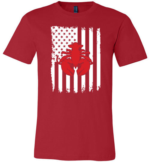 Crawfish American Flag Canvas