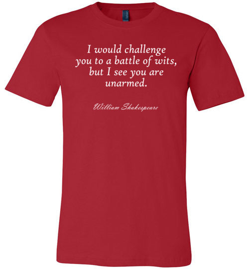 Shakespeare Battle of Wits Quote Canvas