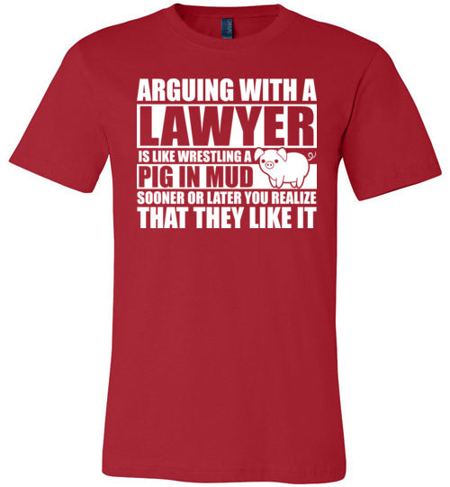 Arguing With A Lawyer Pig In Mud Canvas