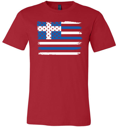 Greek American Flag Canvas