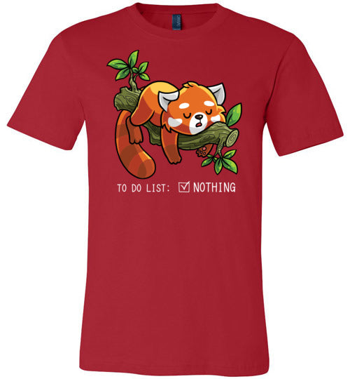 Red Panda To Do List Nothing Canvas