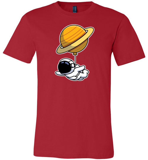 Astronaut Floating One Balloon Canvas