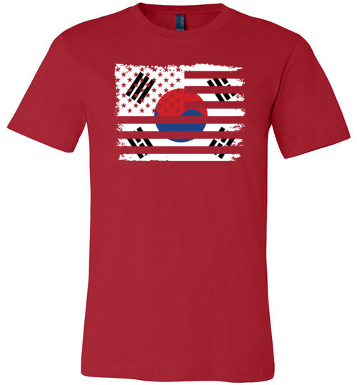 South Korean American Flag Canvas