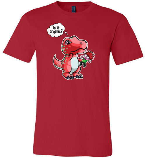 Dinosaur T-Rex Is It Organic Canvas
