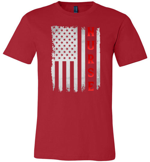 Nurse American Flag Canvas