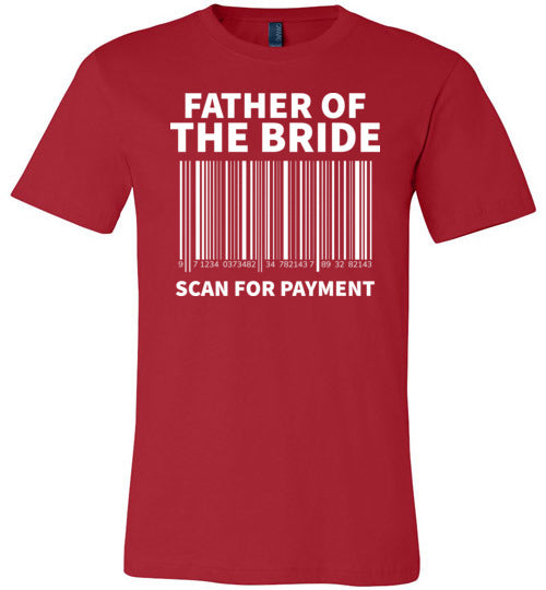 Father of the Bride Scan For Payment Canvas