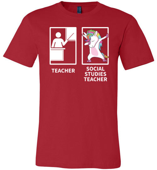 Dabbing Unicorn Social Studies Teacher Canvas