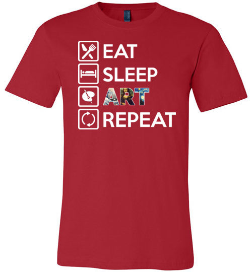 Eat Sleep Art Repeat Canvas