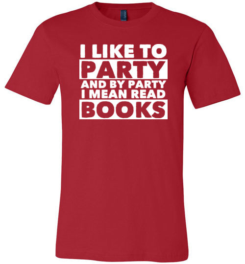 Party I Mean Read Books Canvas