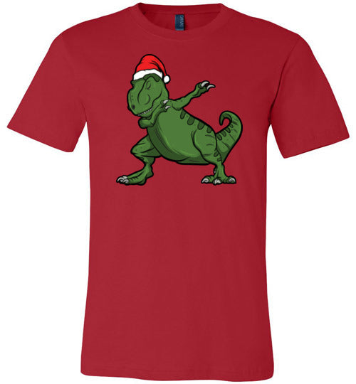 Christmas Dabbing T-Rex Canvas