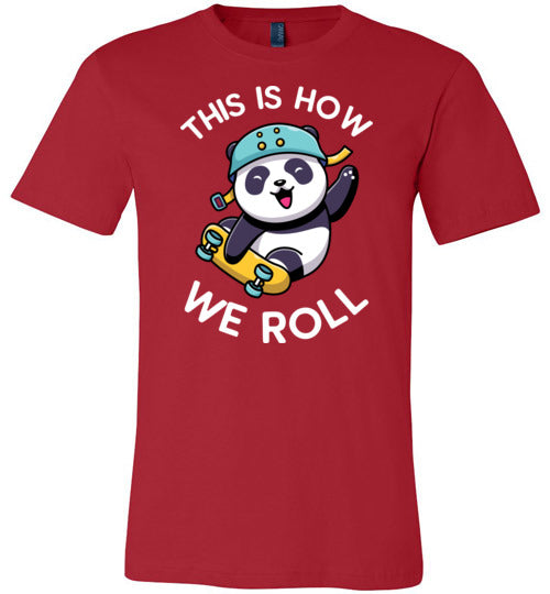 Panda Skateboard This Is How We Roll Canvas