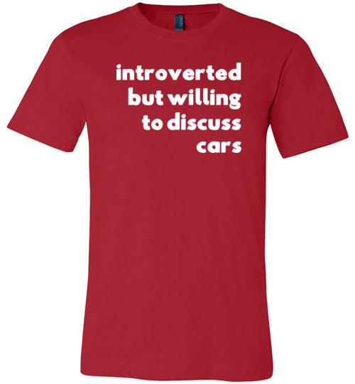 Introverted But Willing To Discuss Cars Canvas