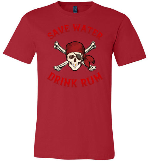 Pirate Save Water Drink Rum Canvas