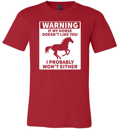 Horse Warning Canvas