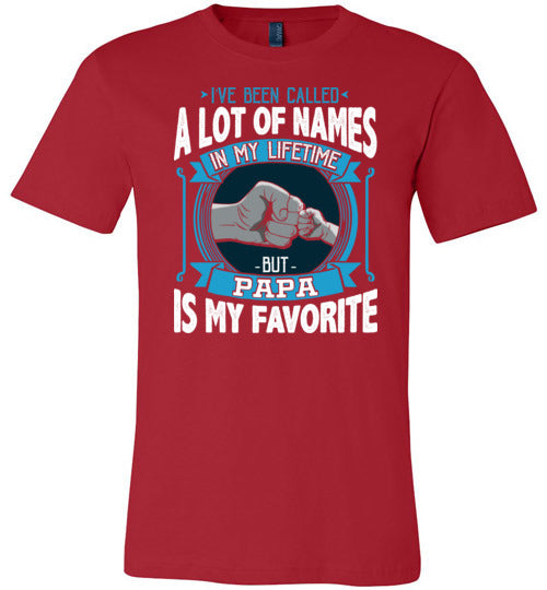 Called Names Papa Favorite Canvas