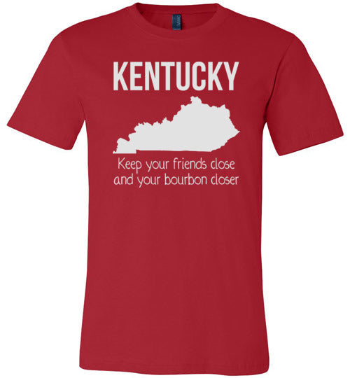 Kentucky Friends Close Bourbon Closer Canvas