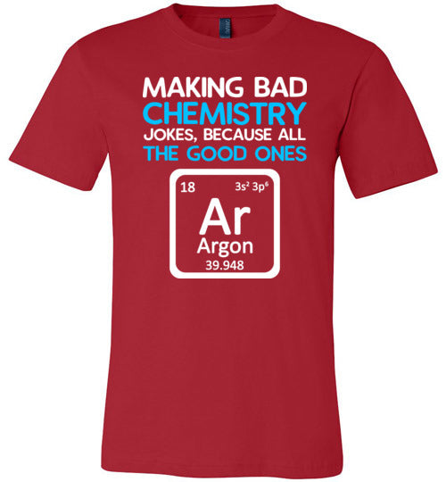 Chemistry Jokes Argon Canvas