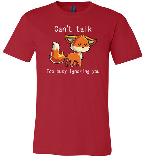Fox Cant Talk Too Busy Ignoring You Canvas