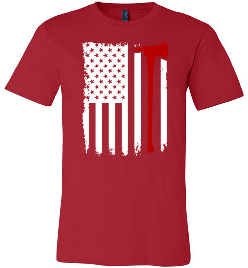 Firefighter American Flag Canvas