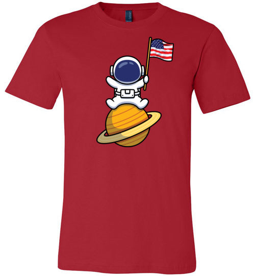 Astronaut American Flag Canvas