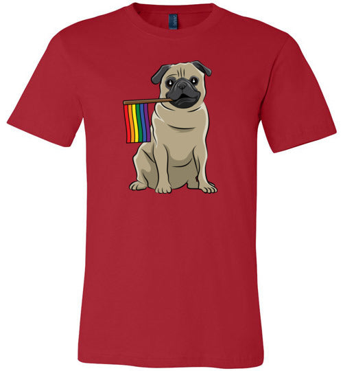 Pug LGBT Flag Canvas