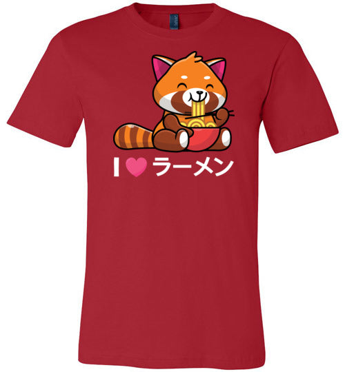 Red Panda Love Ramen Canvas
