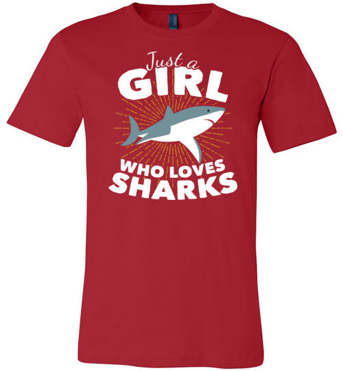 Just A Girl Who Loves Sharks Canvas