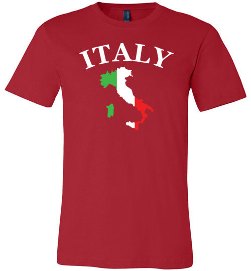 Italy Map Flag Canvas