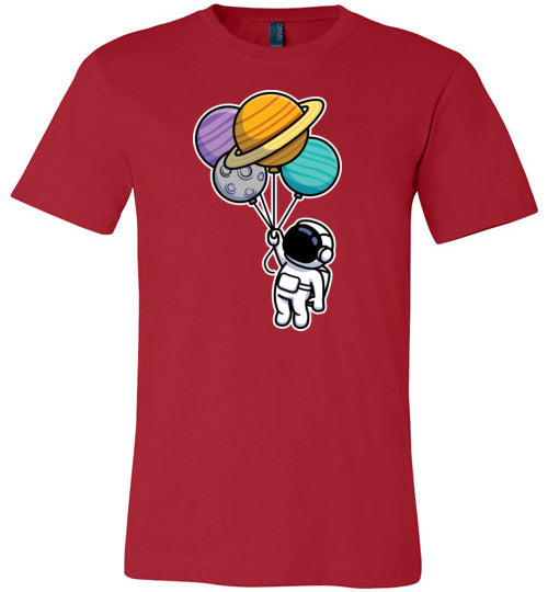 Astronaut Floating Balloons Canvas