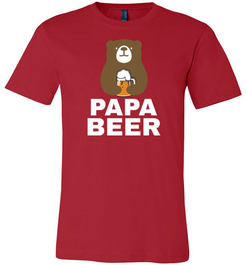 Cute Papa Beer Bear Canvas