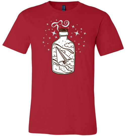 Paper Airplane Bottle Canvas