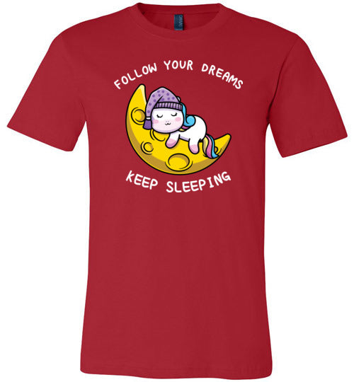 Unicorn Follow Dreams Keep Sleeping Canvas