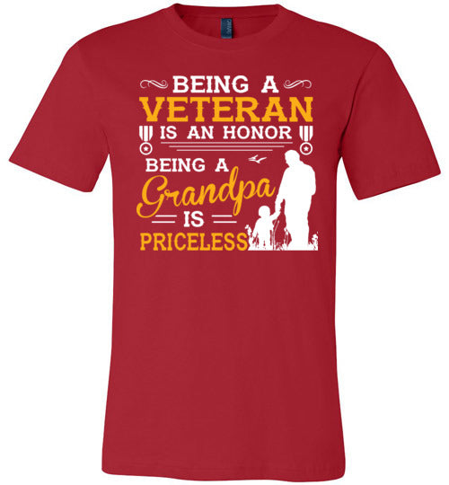 Veteran Grandpa Priceless Canvas