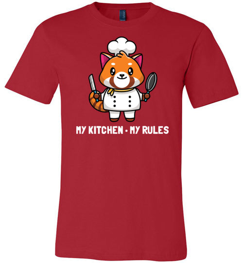 Red Panda My Kitchen My Rules Canvas
