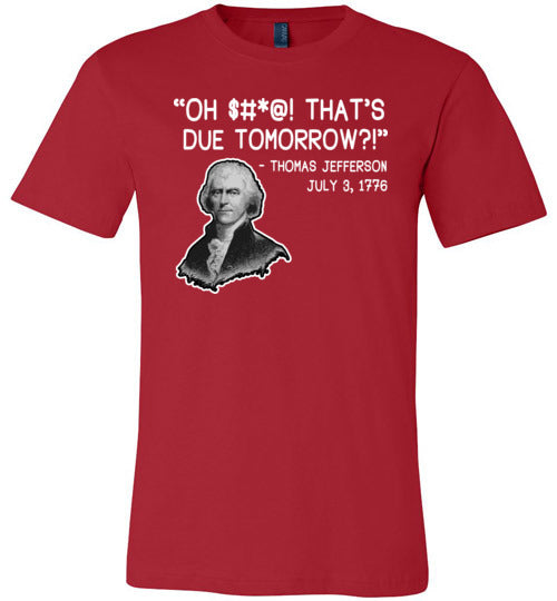 Thomas Jefferson Due Date Canvas