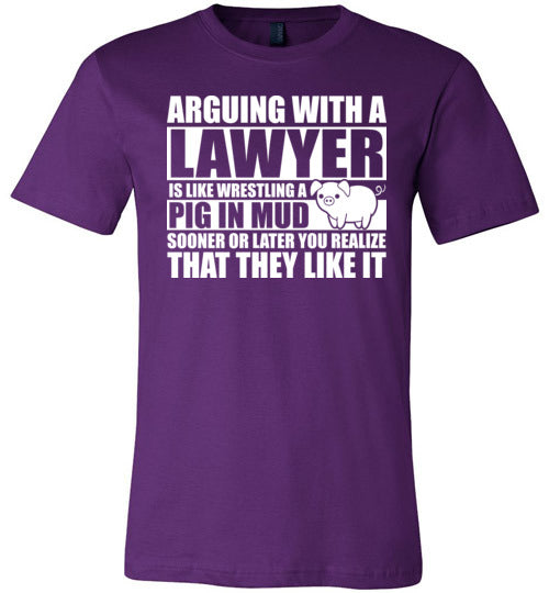Arguing With A Lawyer Pig In Mud Canvas